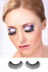 Black-White Rhinestone Eyelashes - BE485 by Baci Lingerie